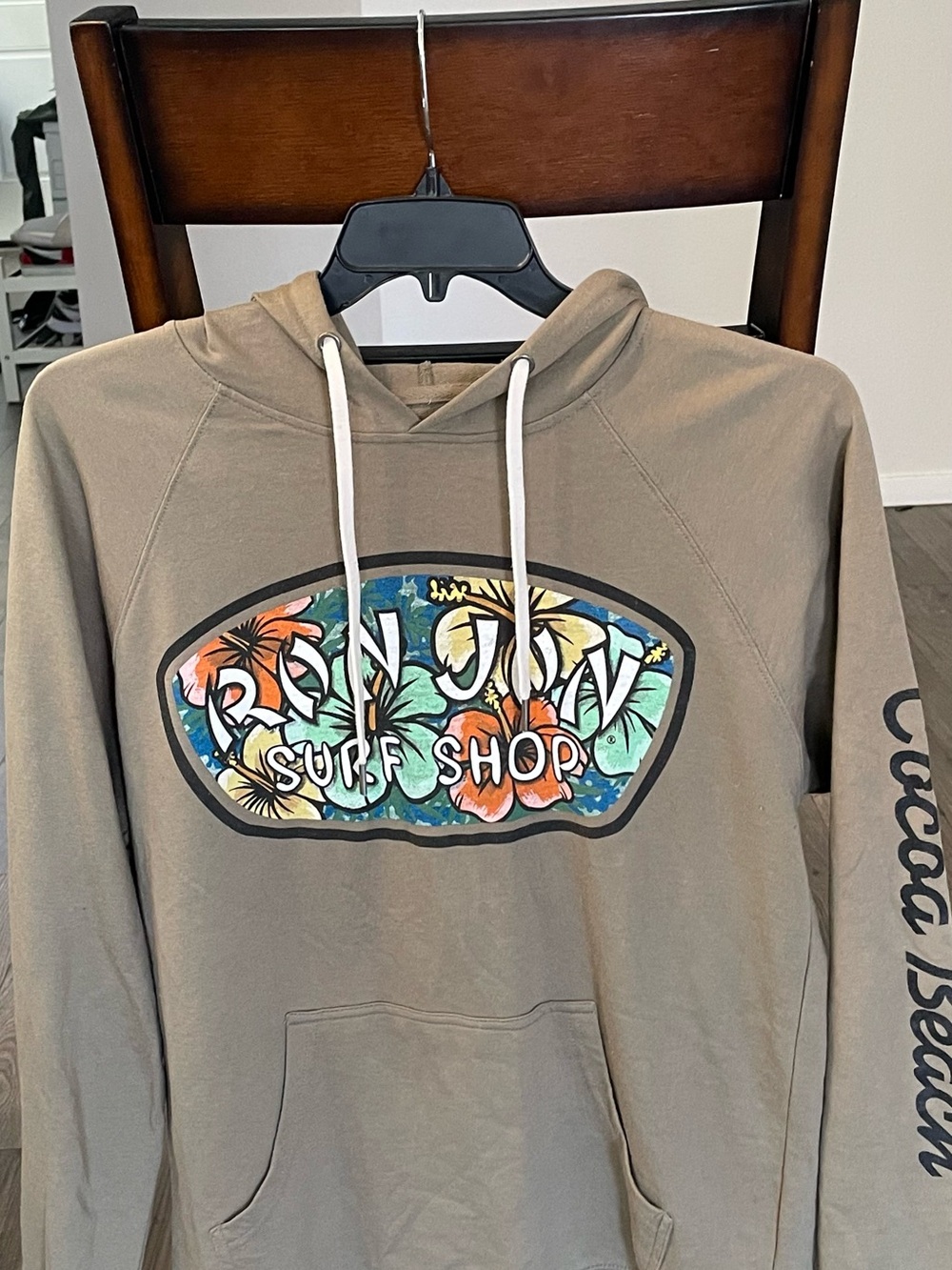Ron Jon Taupe Logo Pullover Hoodie